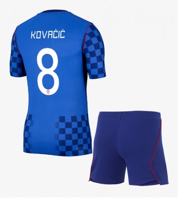 Kroatien Mateo Kovacic #8 Udebanetrøje Børn VM 2026 Kortærmet (+ Korte bukser)